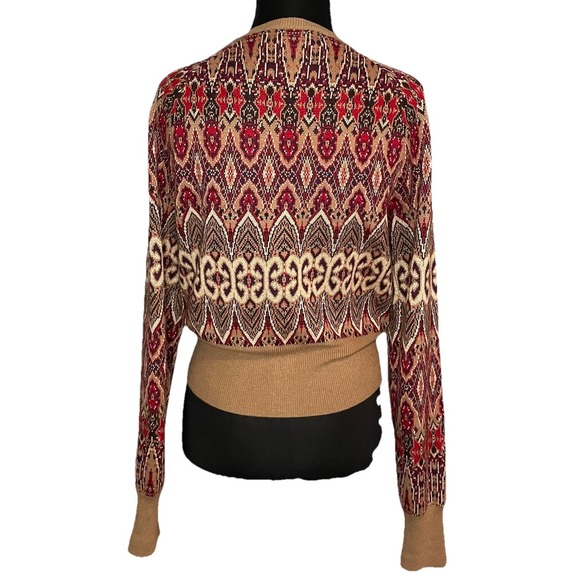 George Me by Mark Eisen Fair Isle Angora Blend Cardigan Sweater Size 4/6 - Picture 2 of 7